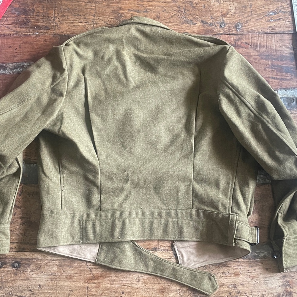 Vintage 1952 Bomber Jacket Olive Green Men's Military Jacket - Picture 10 of 14